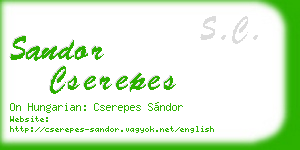 sandor cserepes business card